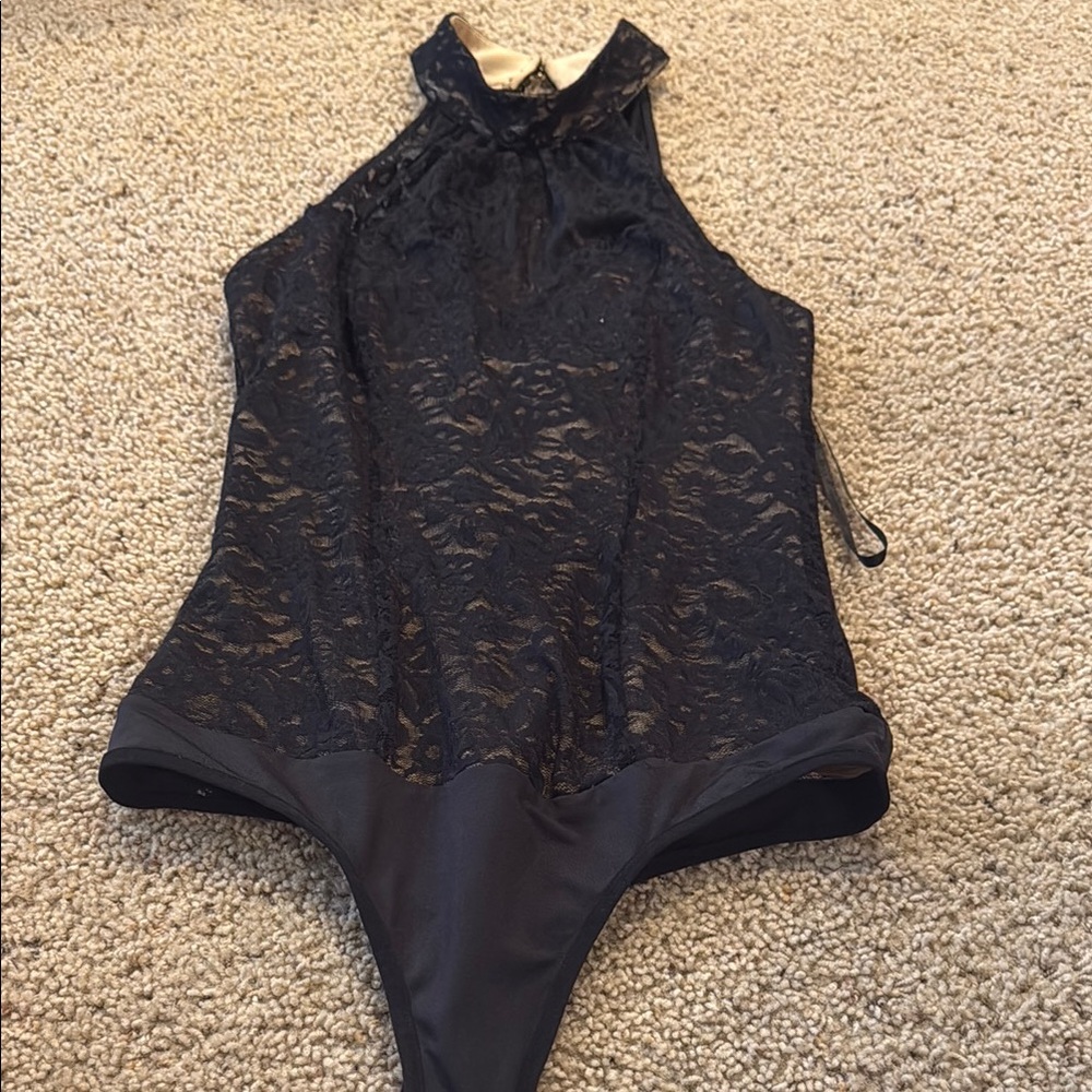 BEBE Black Lace Bodysuit